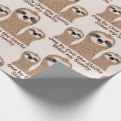 One by One the Sloths Steal my Sanity Cute Wrapping Paper (Corner)