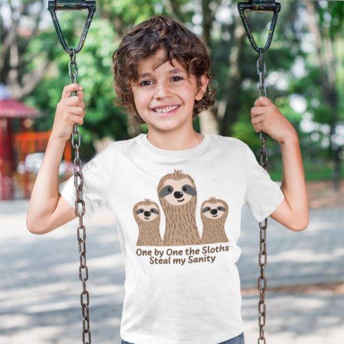 One by One the Sloths Steal my Sanity Funny T_Shirt