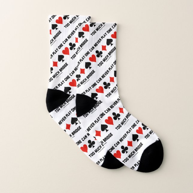 One Can Never Play Too Much Bridge Four Card Suits Socks (Pair)