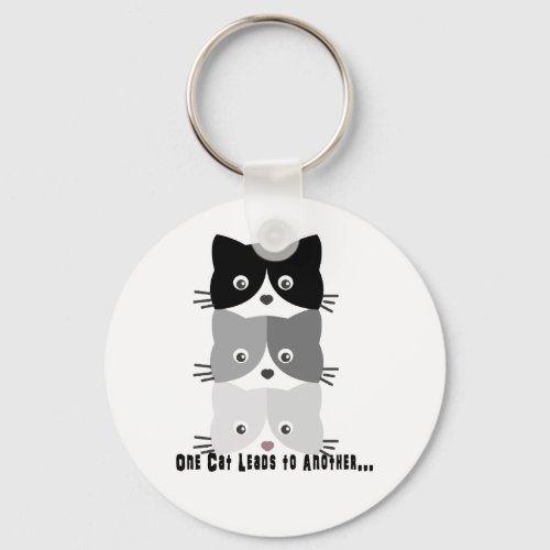 One Cat Leads to Another Key Chain