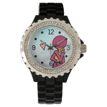 One Cat Loves Hugs Cover Watch by HeadBees at Zazzle