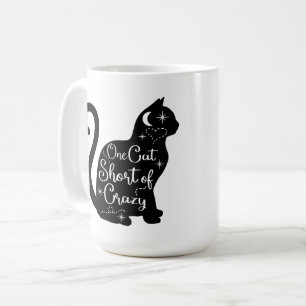 One Cat Short Of Crazy Cat On Coffee Mug