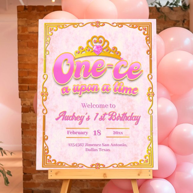 One-ce Upon a Time - 1st Birthday Welcome Sign (Creator Uploaded)