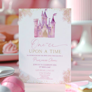 One-ce Upon A Time Princess 1st Birthday Party Invitation