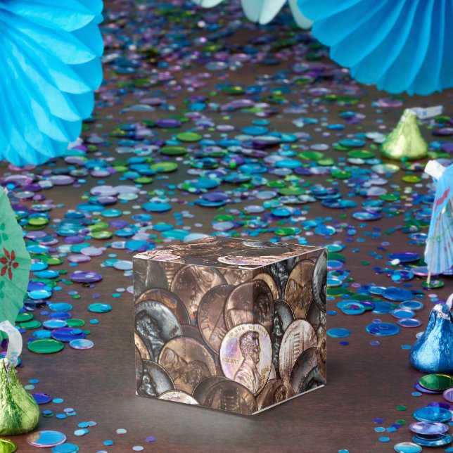 One Cent Penny Spread Background Favor Boxes (Party)