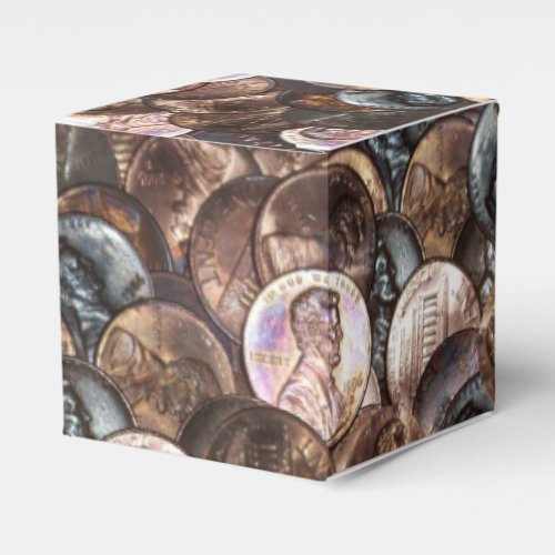 One Cent Penny Spread Background Favor Boxes