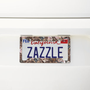 One Cent Penny Spread Background License Plate Frame