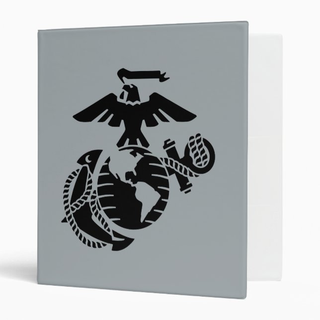 One-Color EGA - Black 3 Ring Binder (Front/Inside)