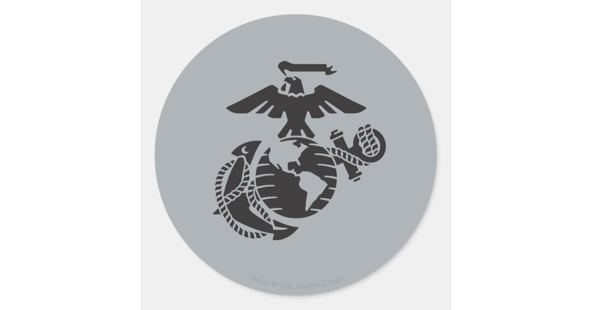 One-Color EGA - Black Classic Round Sticker | Zazzle.com