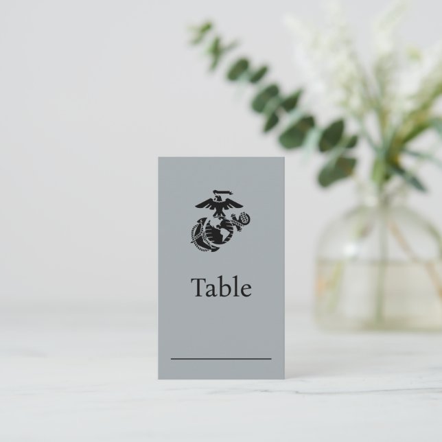 One-Color EGA - Black Place Card (Standing Front)