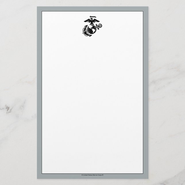 One-Color EGA - Black Stationery (Front)