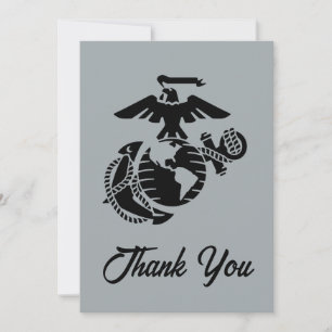 One-Color EGA - Black Thank You Card