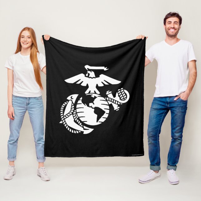 One-Color EGA - White Fleece Blanket (In Situ)