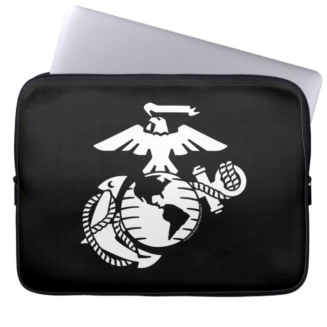 One-Color EGA - White Laptop Sleeve (Front)