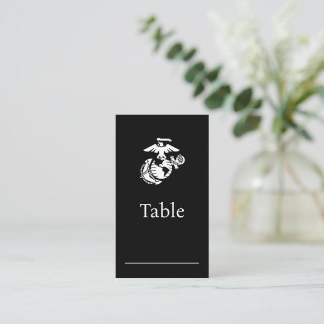 One-Color EGA - White Place Card (Standing Front)