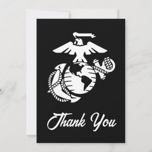 One-Color EGA - White Thank You Card