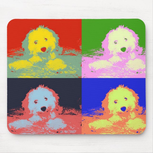 ~ One Colorful Cavachon ~ Mouse Pad (Front)