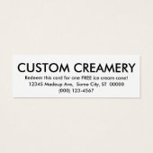 one cone. ice cream coupon (Back)