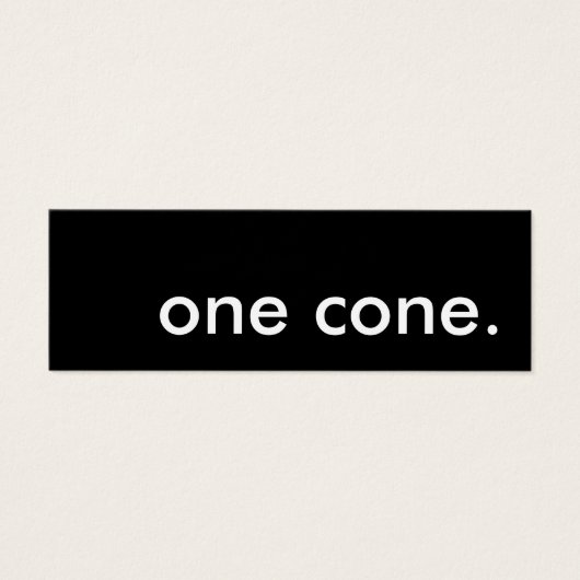 one cone. ice cream coupon (Front)