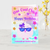 One Cool Chick Happy Birthday Card | Zazzle