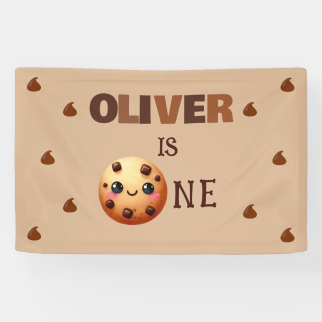 One Cool Cookie 1st Birthday Banner (Horizontal)