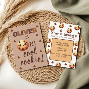 One Cool Cookie 1st Birthday Invitation