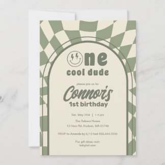 One Cool Dude: First Birthday Invite