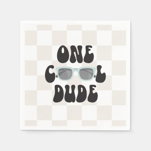 One Cool Dude Sunglasses 1st Birthday Napkins