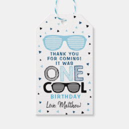 One Cool Dude Sunglasses Birthday Thank You Gift Tags