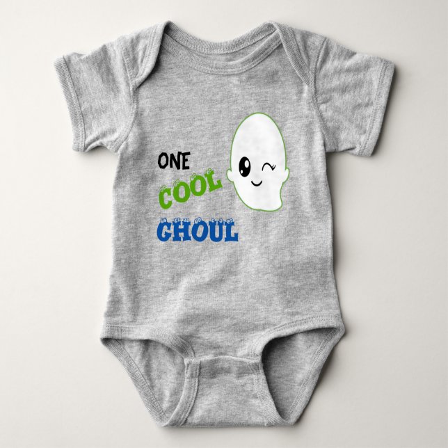One Cool Ghoul Cute Halloween Baby Bodysuit (Front)
