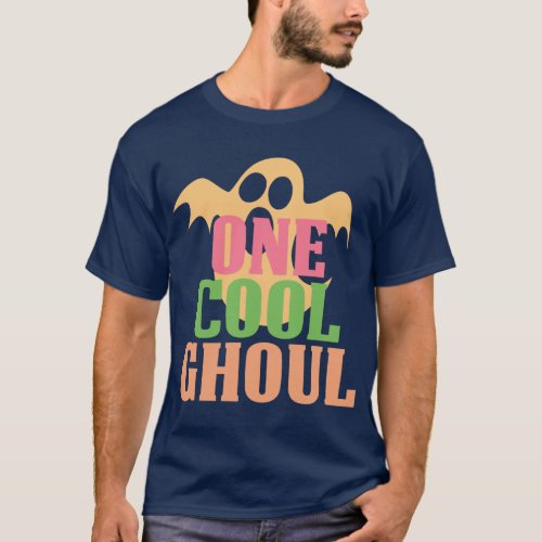 One Cool Ghoul Halloween Ghost T_Shirt