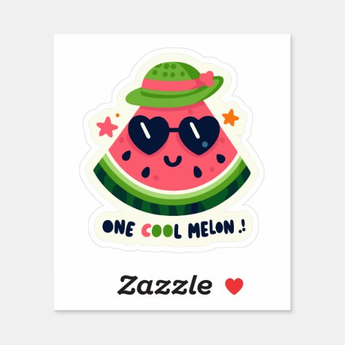 One Cool Melon Sticker