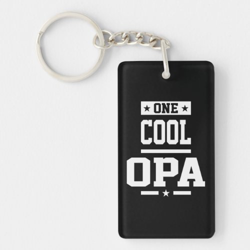One Cool Opa T_shirt Gift Keychain