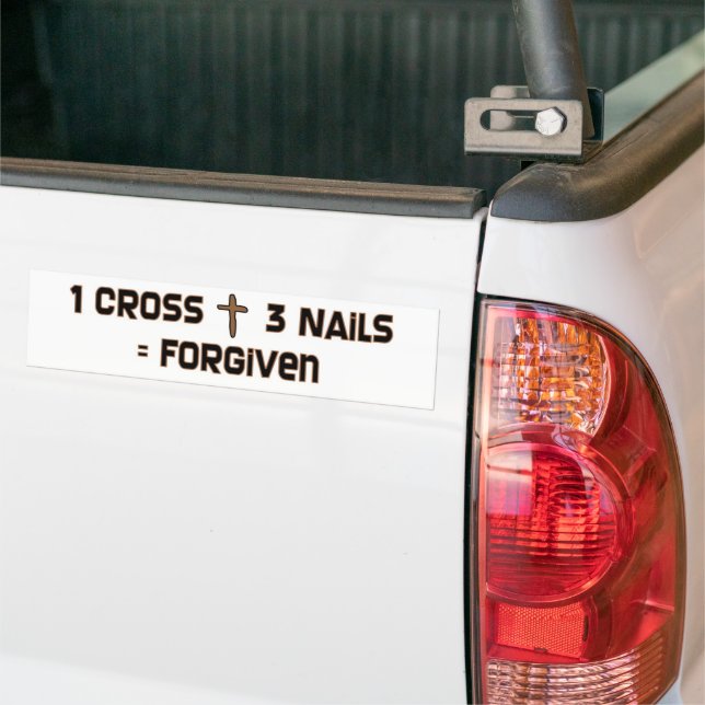 3 Nail Cross Decal Sticker 