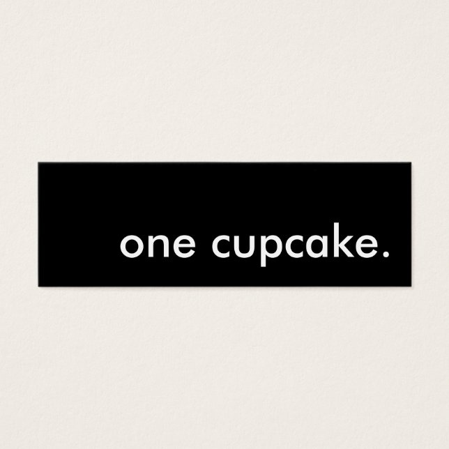one cupcake. bakery coupon (Front)