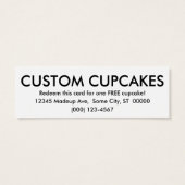 one cupcake. bakery coupon (Back)