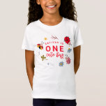 One Cute Bug Ladybug Girl Birthday Party T-Shirt<br><div class="desc">Cute t shirt for your girl's ladybug theme 1st birthday party! Illustration of ladybugs and wildflowers. The text says "XX is one cute bug."</div>