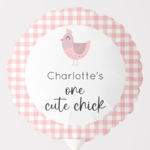 One Cute Chick 1st Birthday Balloon