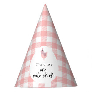 One Cute Chick 1st Birthday Party Hat