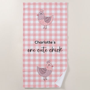 One Cute Chick Beach Towel