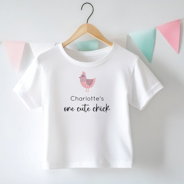 One Cute Chick Birthday Toddler T-shirt (Creator Uploaded)