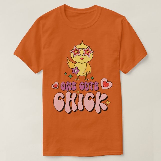 One Cute Chick Easter Egg Hunt Costume  T-Shirt (Design Front)