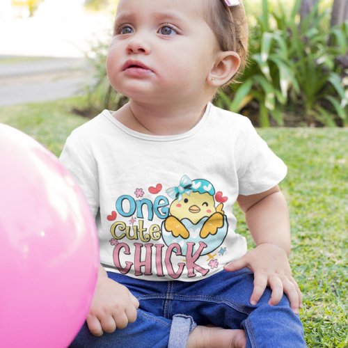One Cute Chick For Easter Baby T_Shirt