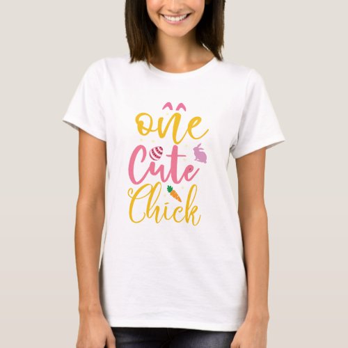 One cute chick fun spring party T_Shirt