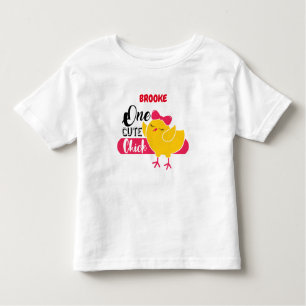 "ONE CUTE CHICK" PERSONALIZED  TODDLER T-SHIRT