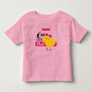 "ONE CUTE CHICK" PERSONALIZED  TODDLER T-SHIRT
