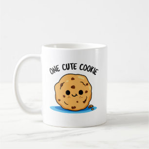 One Cute Cookie Funny Food Pun  Coffee Mug