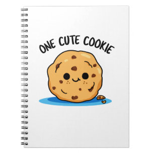 One Cute Cookie Funny Food Pun  Notebook