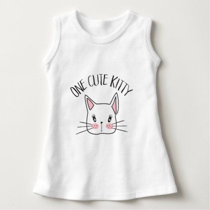 One Cute Kitty Baby Dress