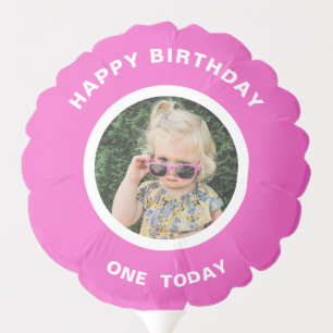 One Cute Princess 1st Birthday Personalized Photo Balloon